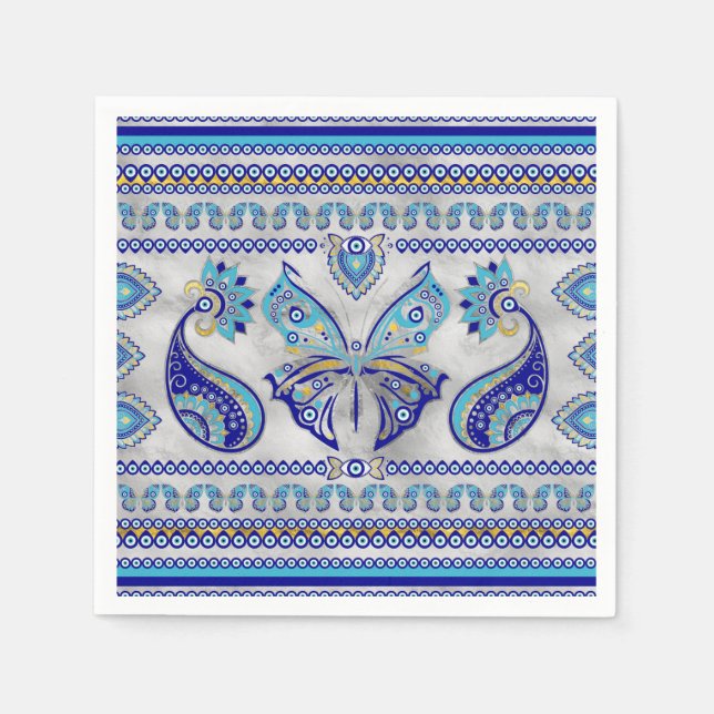 Butterfly Evil Eye Ornament Napkin (Front)