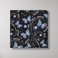 Butterfly Evil Eye Pattern