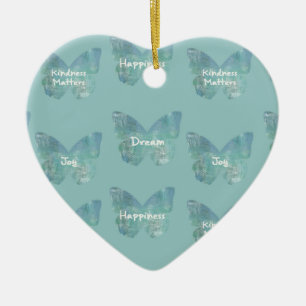 Butterfly Expressions Ceramic Ornament