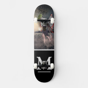 Butterfly Fairy and Dragon Skateboard