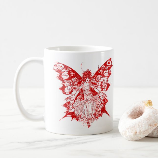 Butterfly fairy coffee mug (With Donut)