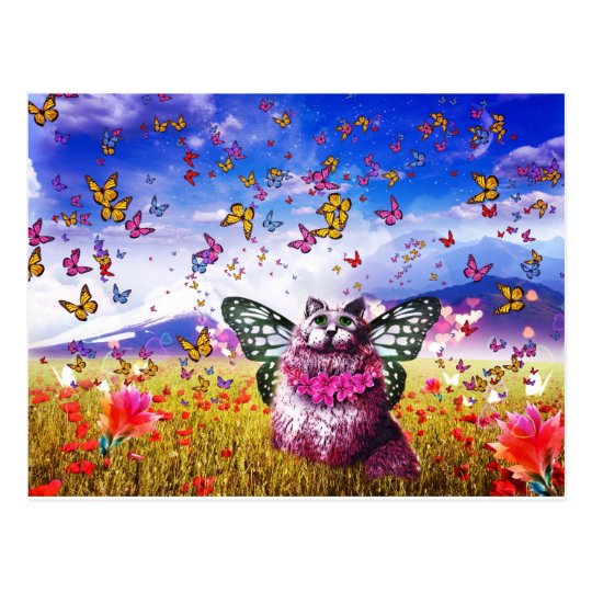 Butterfly Fairy Kat Postcard