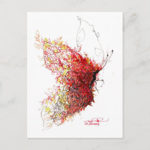 butterfly fairy postcard