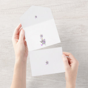Butterfly Fairy Tattoo Vector – Vintage Floral Art All In One Invitation