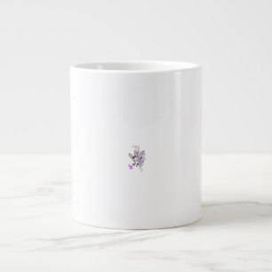 Butterfly Fairy Tattoo Vector – Vintage Floral Art Large Coffee Mug