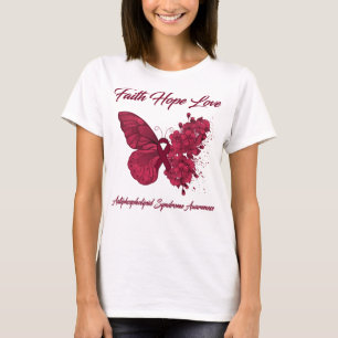 Butterfly Faith Hope Love Antiphospholipid Syndrom T-Shirt