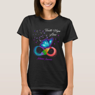 Butterfly Faith Hope Love Heimerheimer Awareness T-Shirt