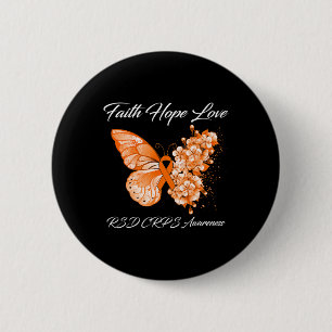 Butterfly Faith Hope Love Rsd Crps Awareness 1 2 Inch Round Button