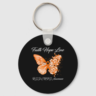 Butterfly Faith Hope Love Rsd Crps Awareness 1  Keychain