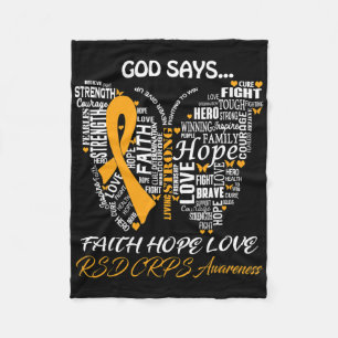Butterfly Faith Hope Love Rsd Crps Awareness Gifts Fleece Blanket