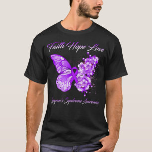 Butterfly Faith Hope Love Sjorgren_s Syndrome Awar T-Shirt