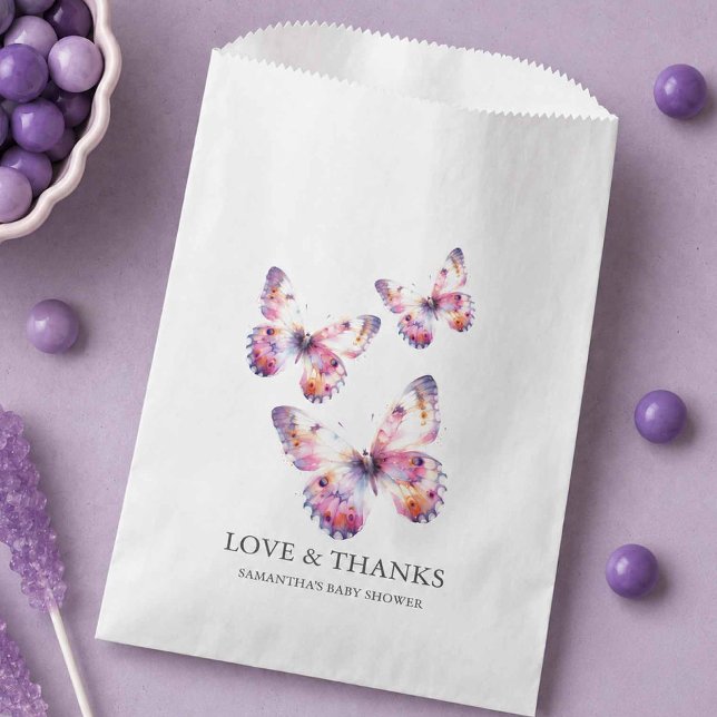 Butterfly Favour Bag (Butterfly baby shower favor bags)