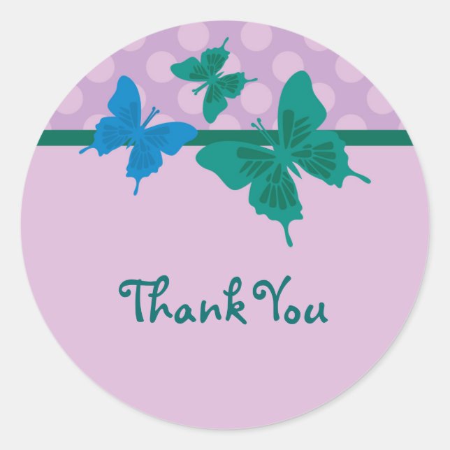 Butterfly Favour Sticker (Front)