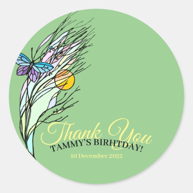 Butterfly Fields Sticker (Front)