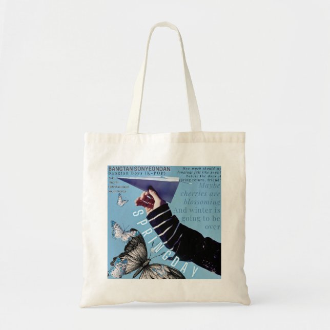 Butterfly Flight Canvas Tote Bag (Front)