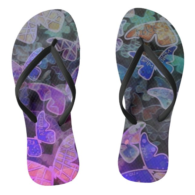 Butterfly Flip Flops (Footbed)