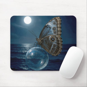 Butterfly Floating On a Bubble Mouse Pad