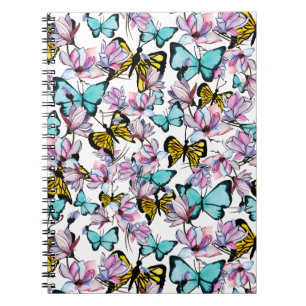 Butterfly & flora pattern iPad case Notebook