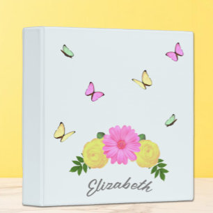 Butterfly Floral Binder