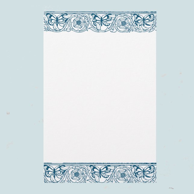 Butterfly floral border stationery (Creator Uploaded)