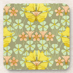 Butterfly Floral Botanical Colourful Coaster