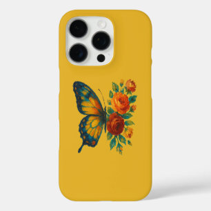 Butterfly Floral iPhone 16 Pro Case