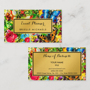 Butterfly Floral Event Planner Business Card