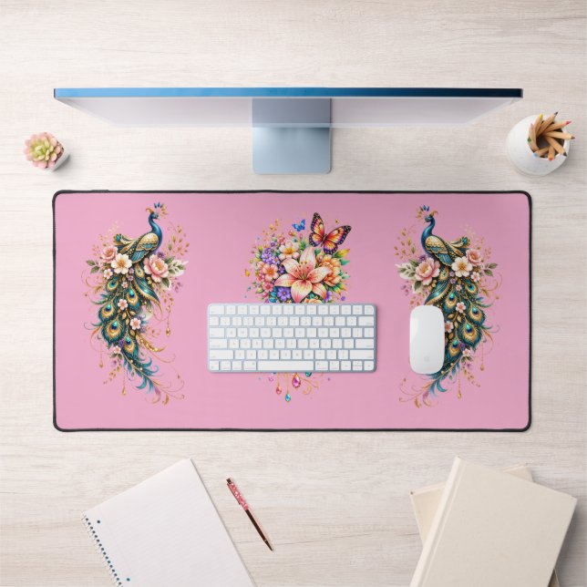 Butterfly & Floral Fantasy Desk Mat (Office 1)