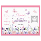 Butterfly Floral Girl Birthday Chip Bag Wrapper