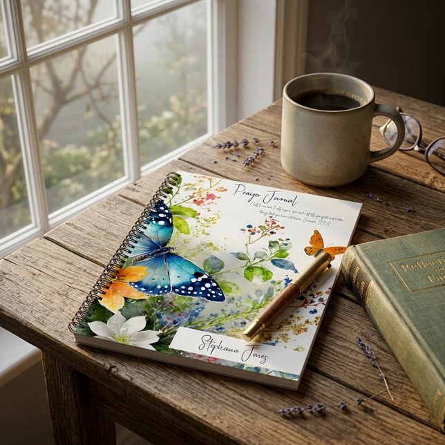 Butterfly floral personalized prayer journal (Creator Uploaded)