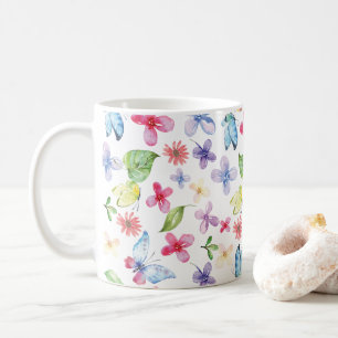 Butterfly floral spring mug