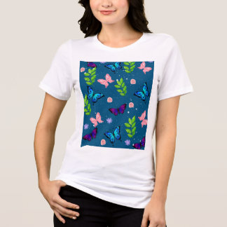 Butterfly Floral T-Shirt Tri-Blend Shirt