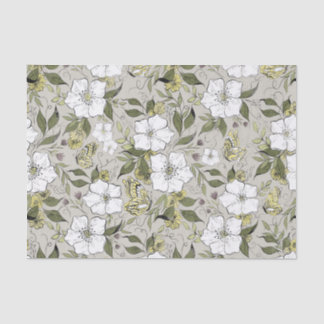 Butterfly Floral Tissue Paper