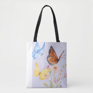 Butterfly & floral Vibes Tote bag