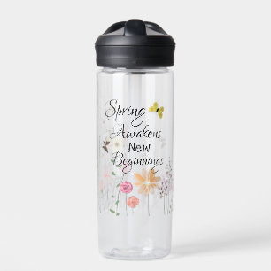 Butterfly & Floral Water Bottle