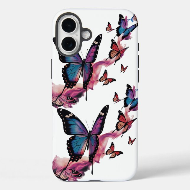 Butterfly Flow iPhone 16 Plus Case – Transformatio (Back)