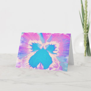Butterfly Flower Abstract Art Note Card