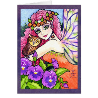 Butterfly Flower Fairy Fantasy Card by Ann Howard