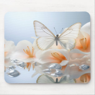 Butterfly Flower Nature Serene Tranquil  Mouse Pad