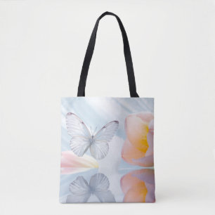 Butterfly Flower Nature Serene Tranquil Tote Bag