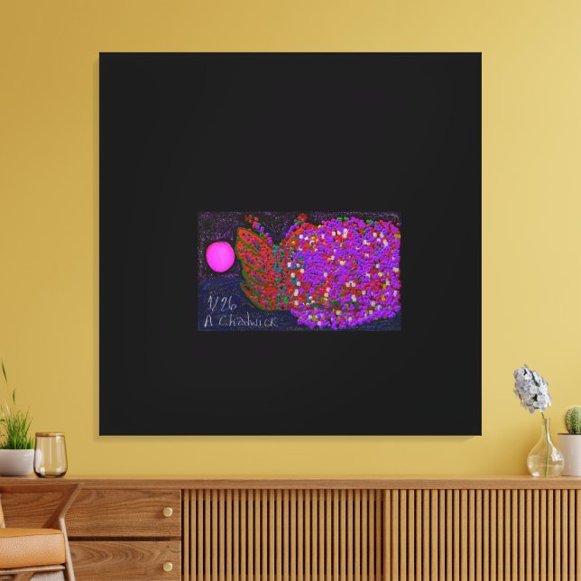 Butterfly Flower on Water Canvas Print (Insitu(LivingRoom))