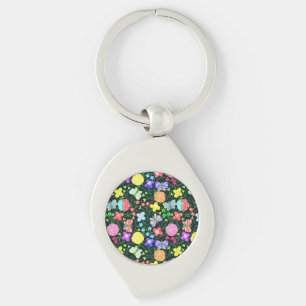 Butterfly Flower Rainbow Keychain