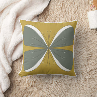 Butterfly flower throw pillow