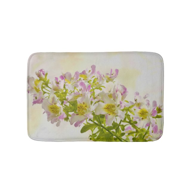Butterfly Flowers Bath Mat (Front)