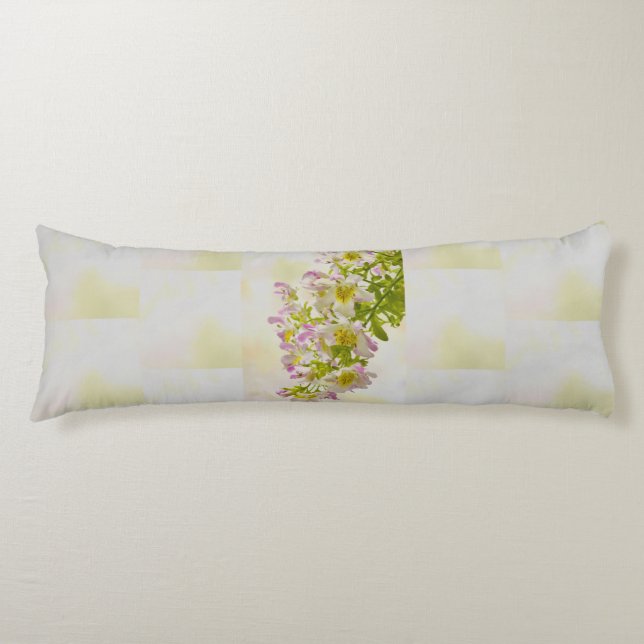 Butterfly Flowers Body Pillow (Front)