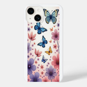 Butterfly Flowers Case-Mate iPhone 14 Case