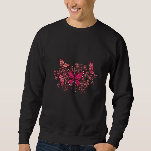 Butterfly Flowers Sweatshirt (Front)