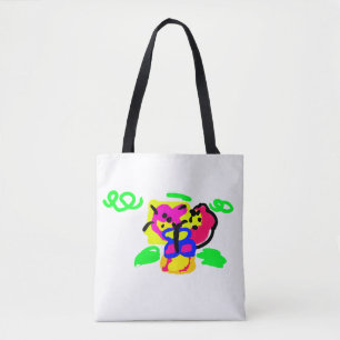 Butterfly flowers tote bag