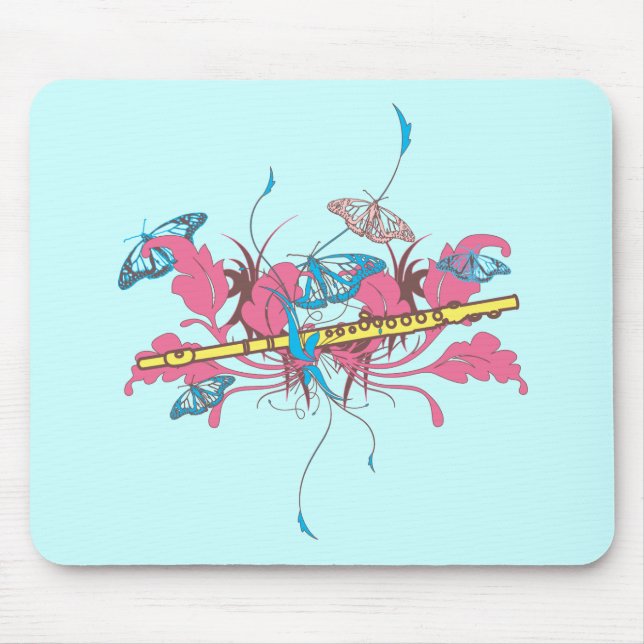 Butterfly Flute Mouse Pad (Front)