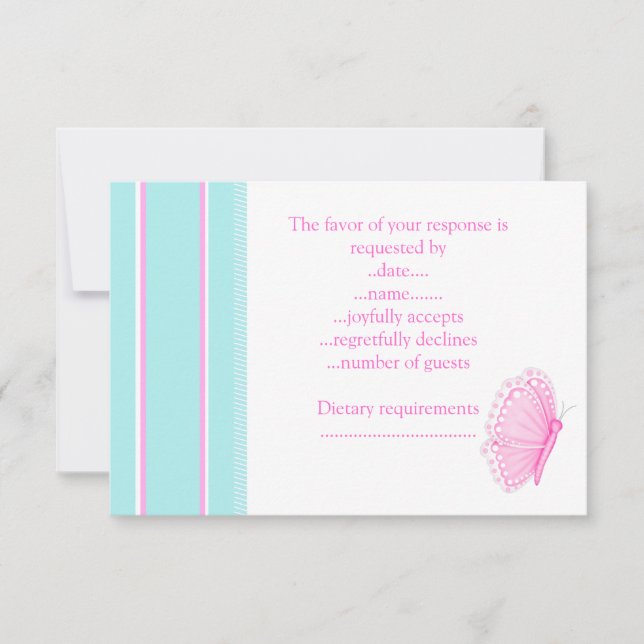 BUTTERFLY FLUTTER RSVP CARD (Front)